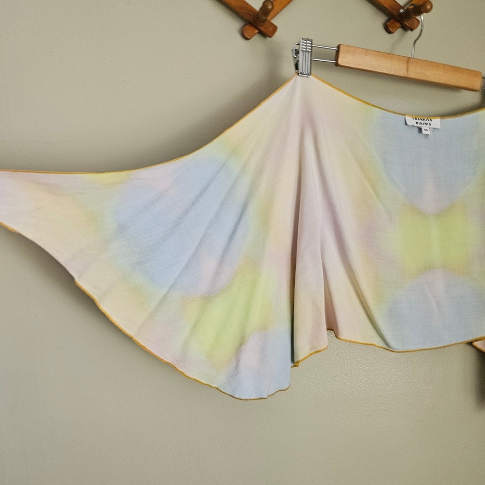 Frankies Bikinis Paraiso Wrap Sarong Sz XS Serotonin Rainbow Tie Dye Cover Up - Picture 6 of 9